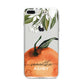 Orange Blossom Personalised Name iPhone 8 Plus Bumper Case on Silver iPhone