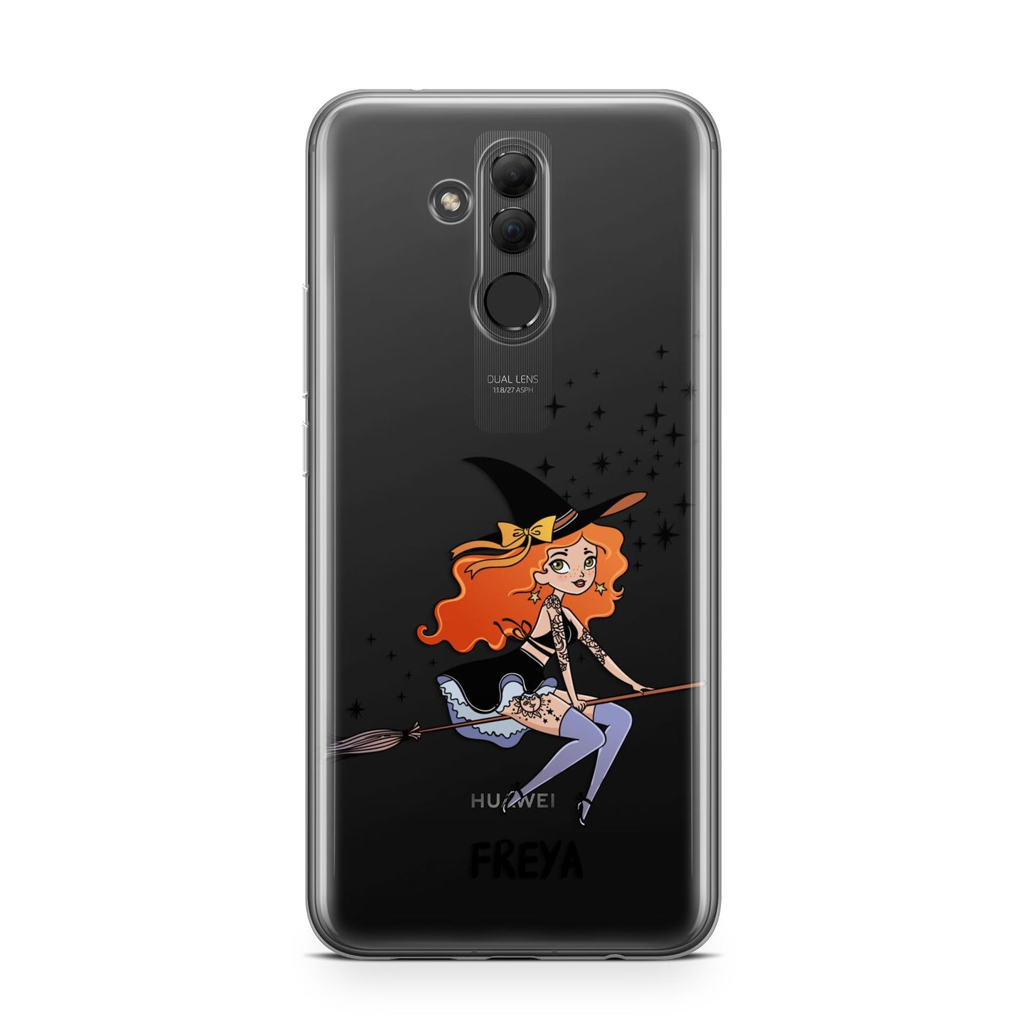 Orange Haired Personalised Witch Huawei Mate 20 Lite