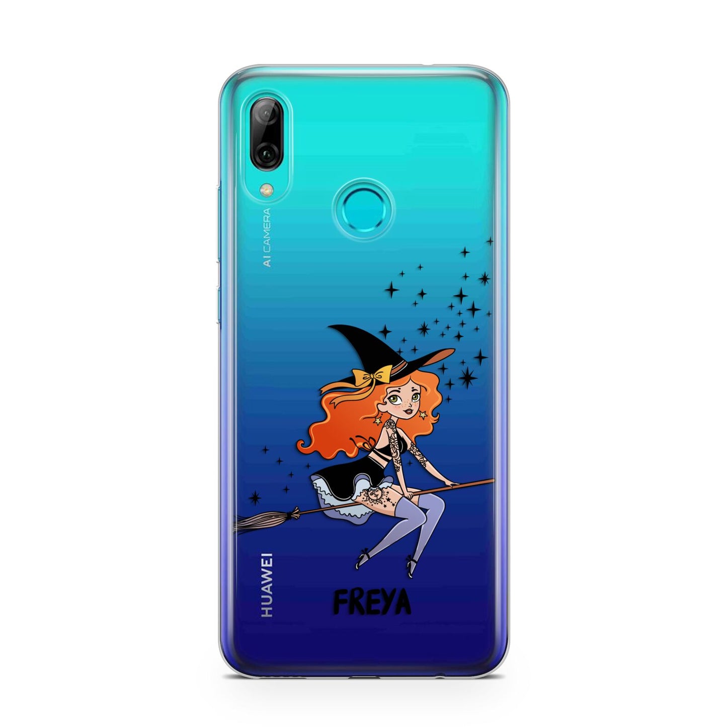 Orange Haired Personalised Witch Huawei P Smart 2019 Case