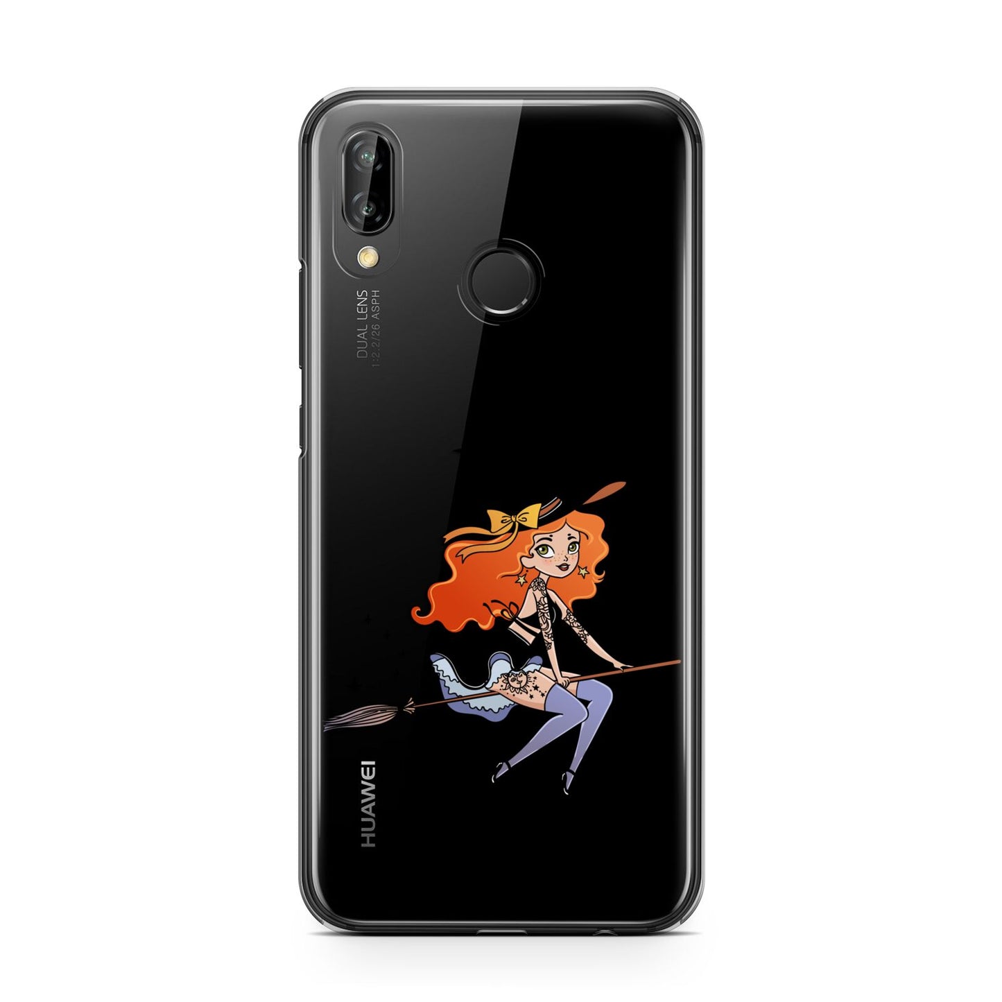 Orange Haired Personalised Witch Huawei P20 Lite Phone Case