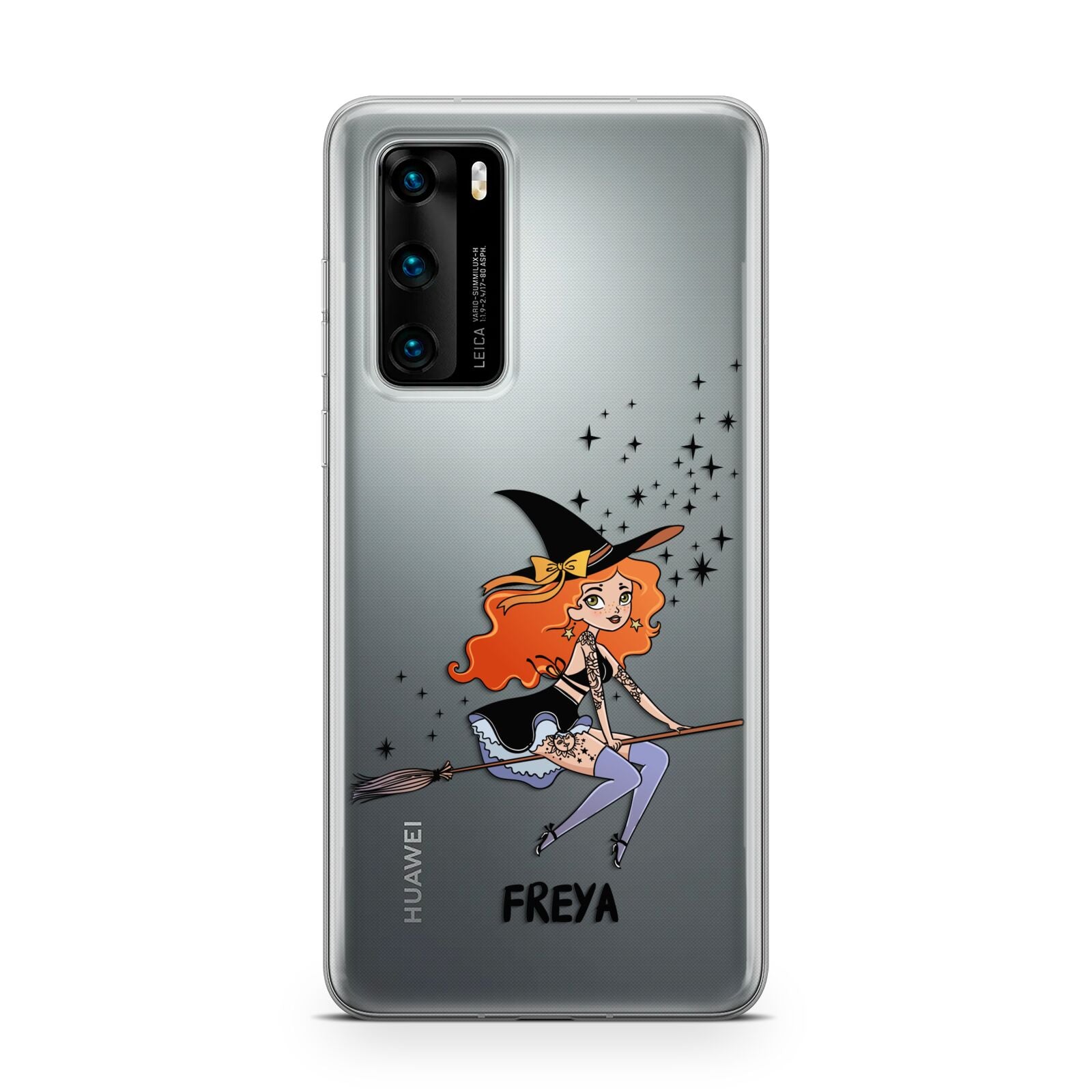 Orange Haired Personalised Witch Huawei P40 Phone Case