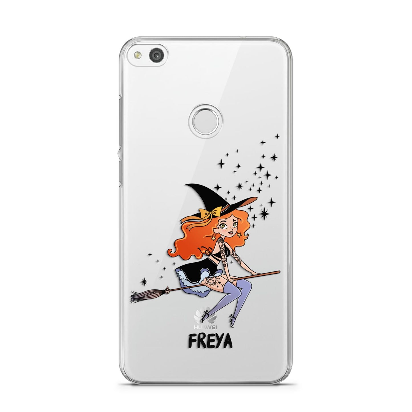 Orange Haired Personalised Witch Huawei P8 Lite Case