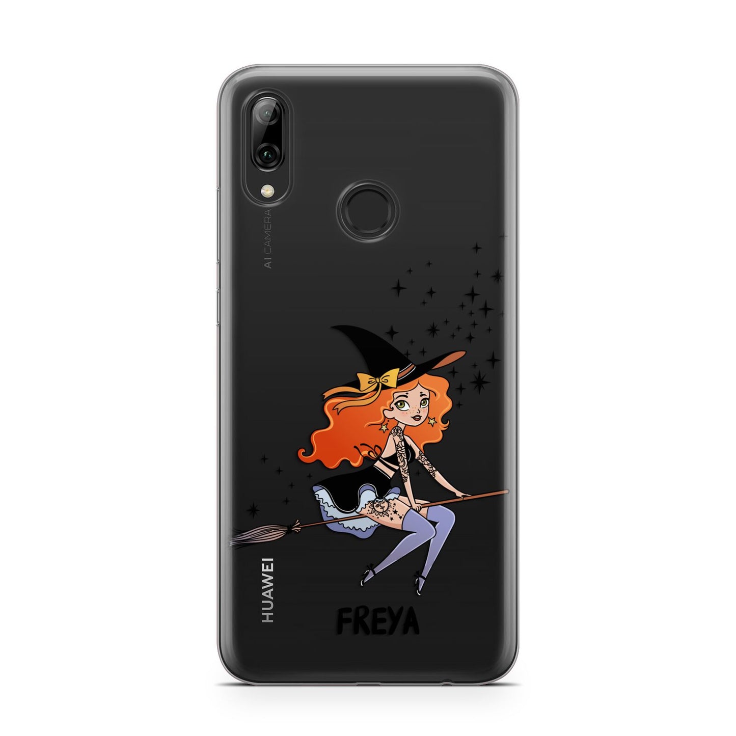 Orange Haired Personalised Witch Huawei Y7 2019