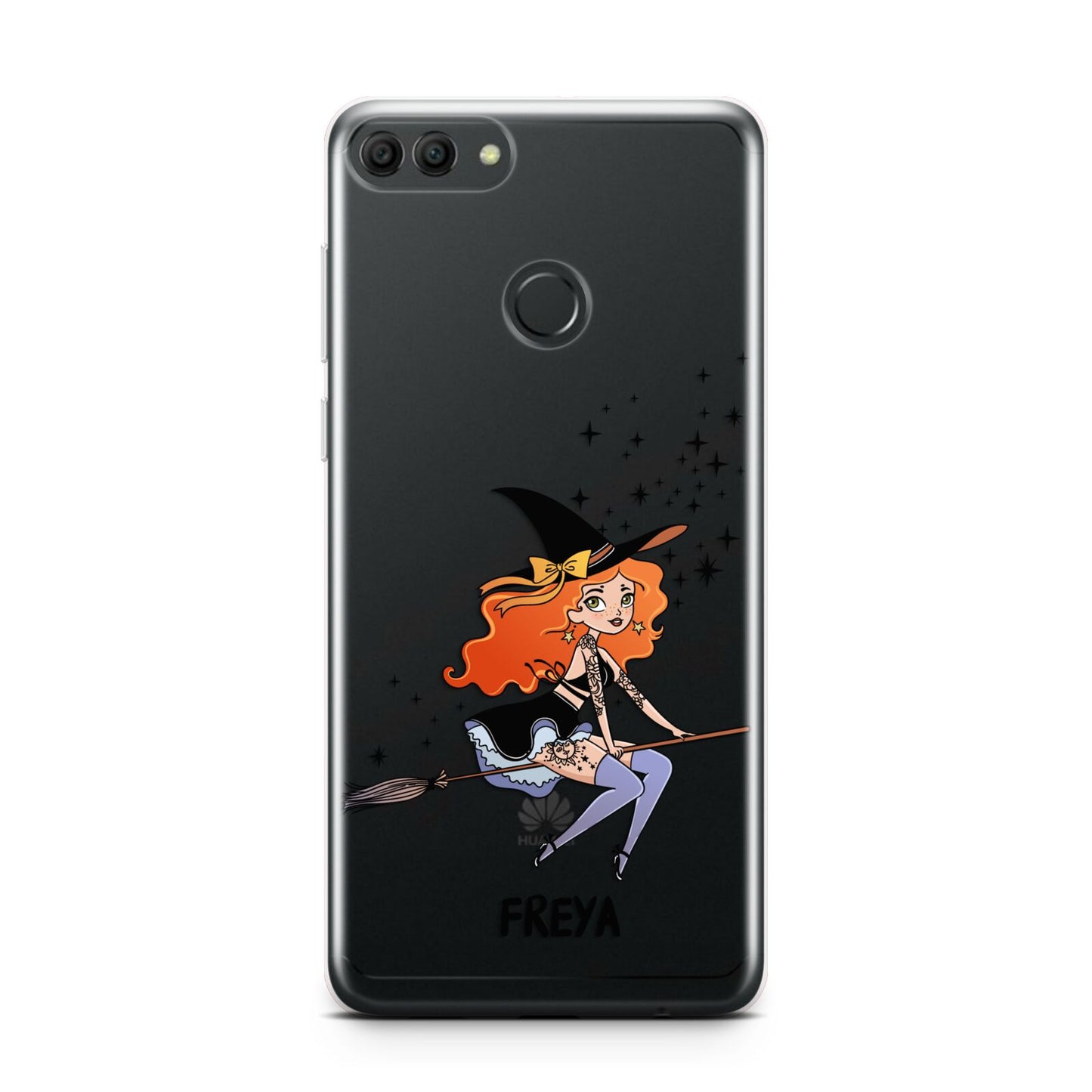 Orange Haired Personalised Witch Huawei Y9 2018