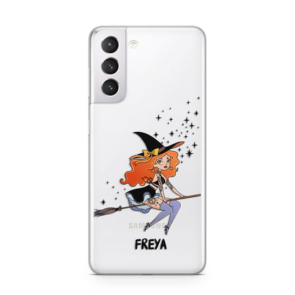 Orange Haired Personalised Witch Samsung S21 Case