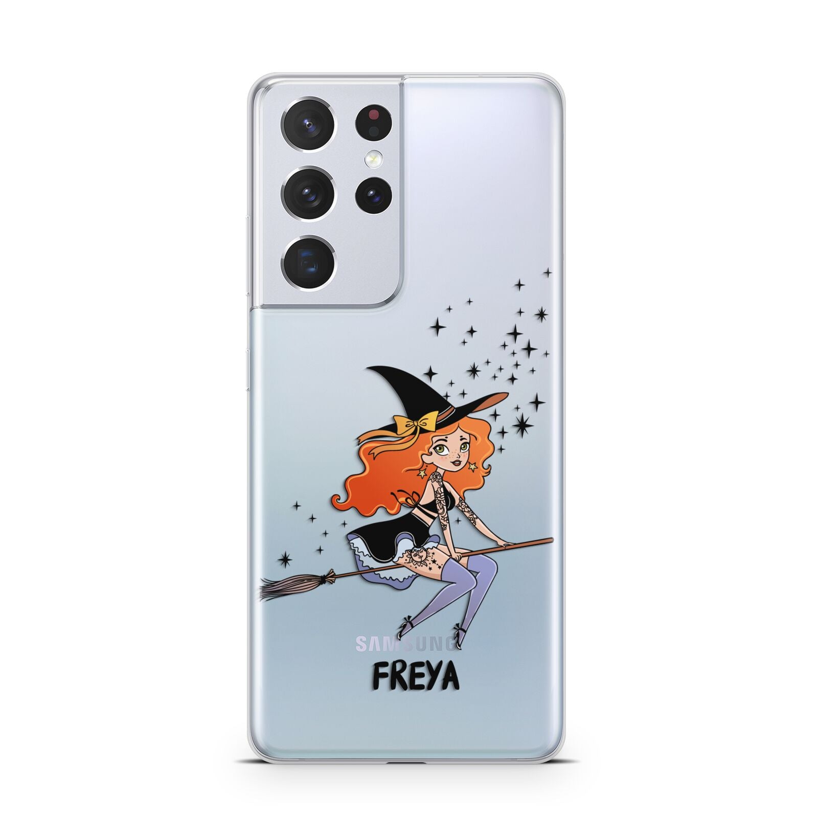 Orange Haired Personalised Witch Samsung S21 Ultra Case