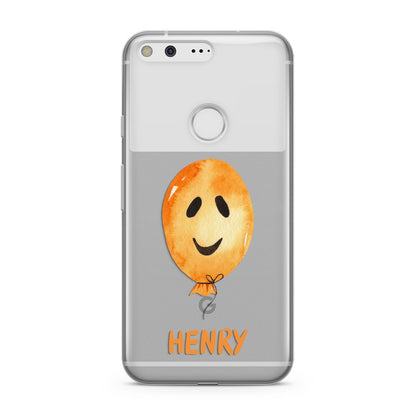 Orange Halloween Balloon Face Google Pixel Case