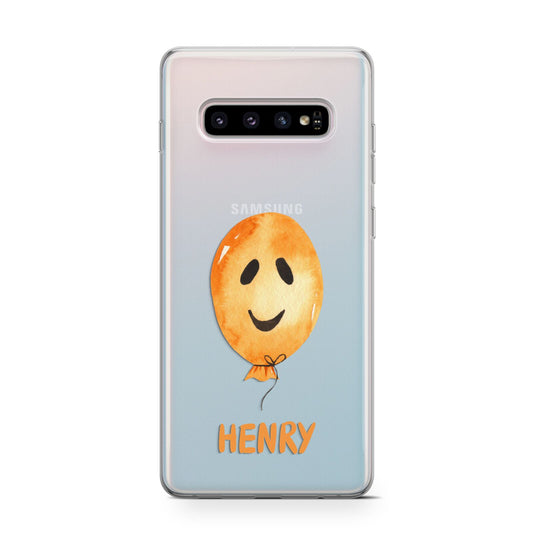 Orange Halloween Balloon Face Protective Samsung Galaxy Case