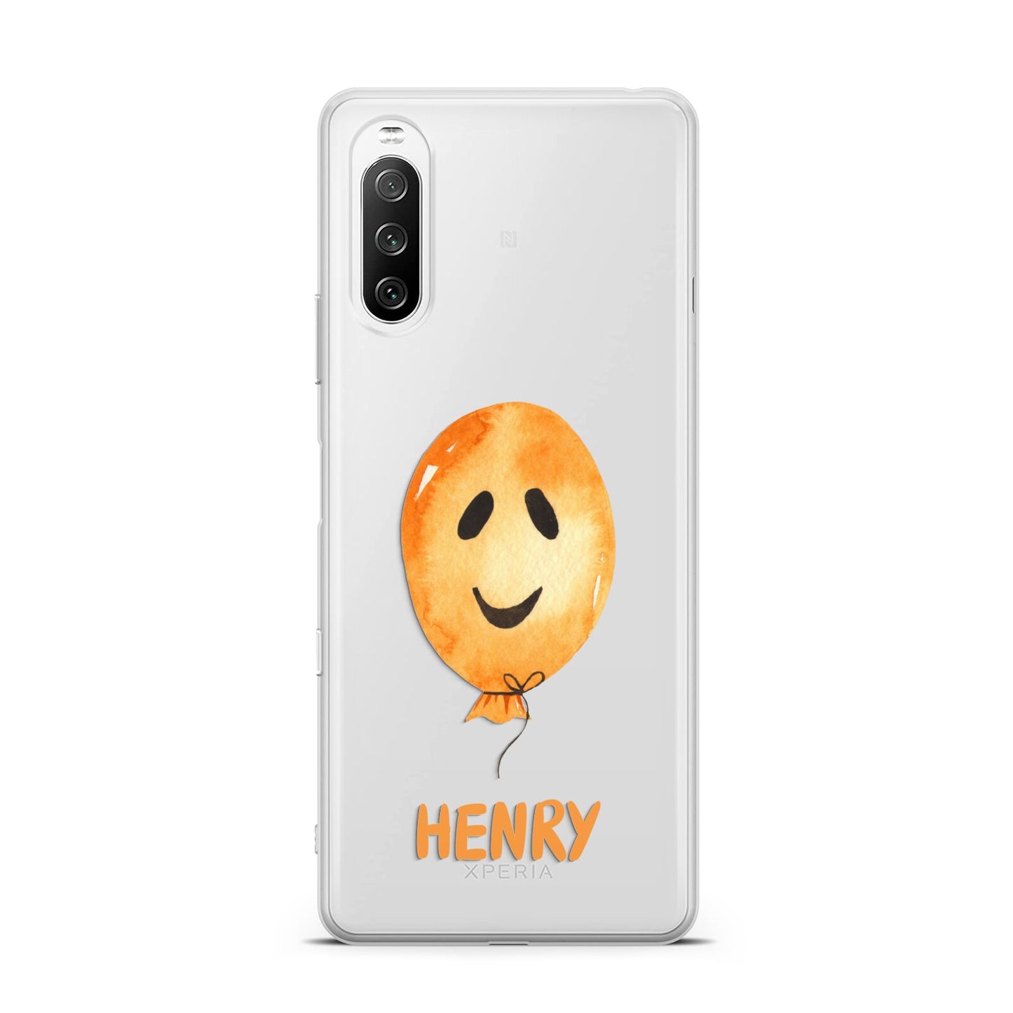 Orange Halloween Balloon Face Sony Xperia 10 III Case