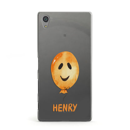 Orange Halloween Balloon Face Sony Xperia Case