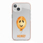 Orange Halloween Balloon Face iPhone 13 TPU Impact Case with Pink Edges