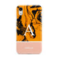 Orange Marble Personalised Apple iPhone XR White 3D Tough Case