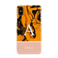 Orange Marble Personalised Apple iPhone XS 3D Snap Case