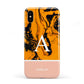 Orange Marble Personalised Apple iPhone XS 3D Tough