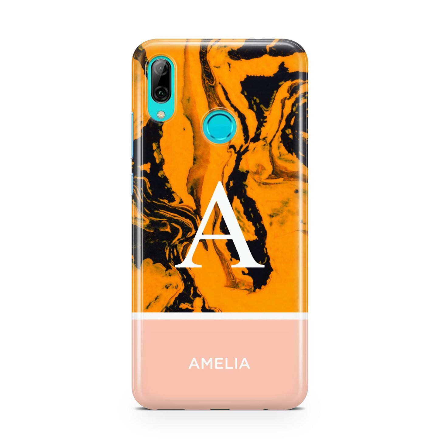 Orange Marble Personalised Huawei P Smart 2019 Case