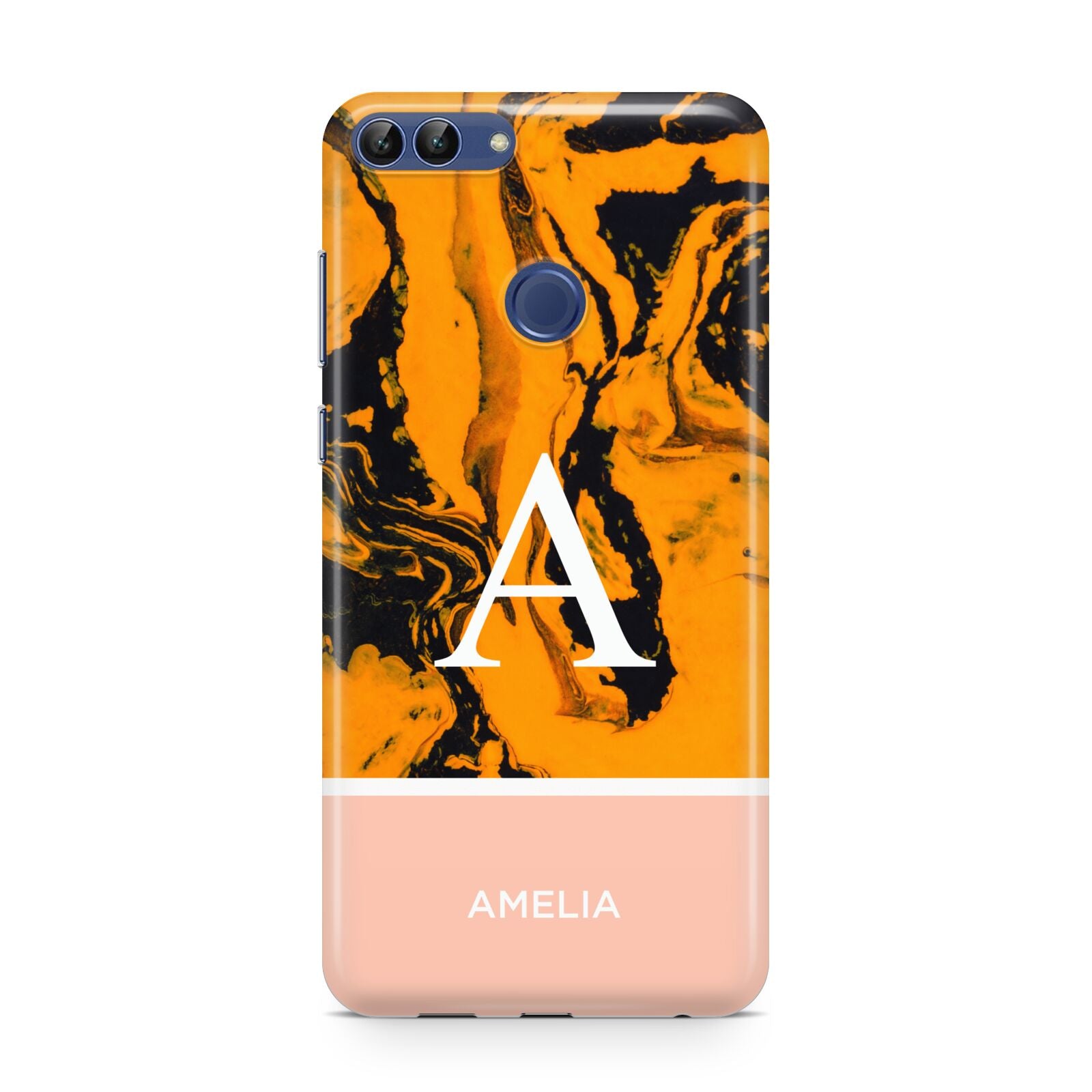 Orange Marble Personalised Huawei P Smart Case