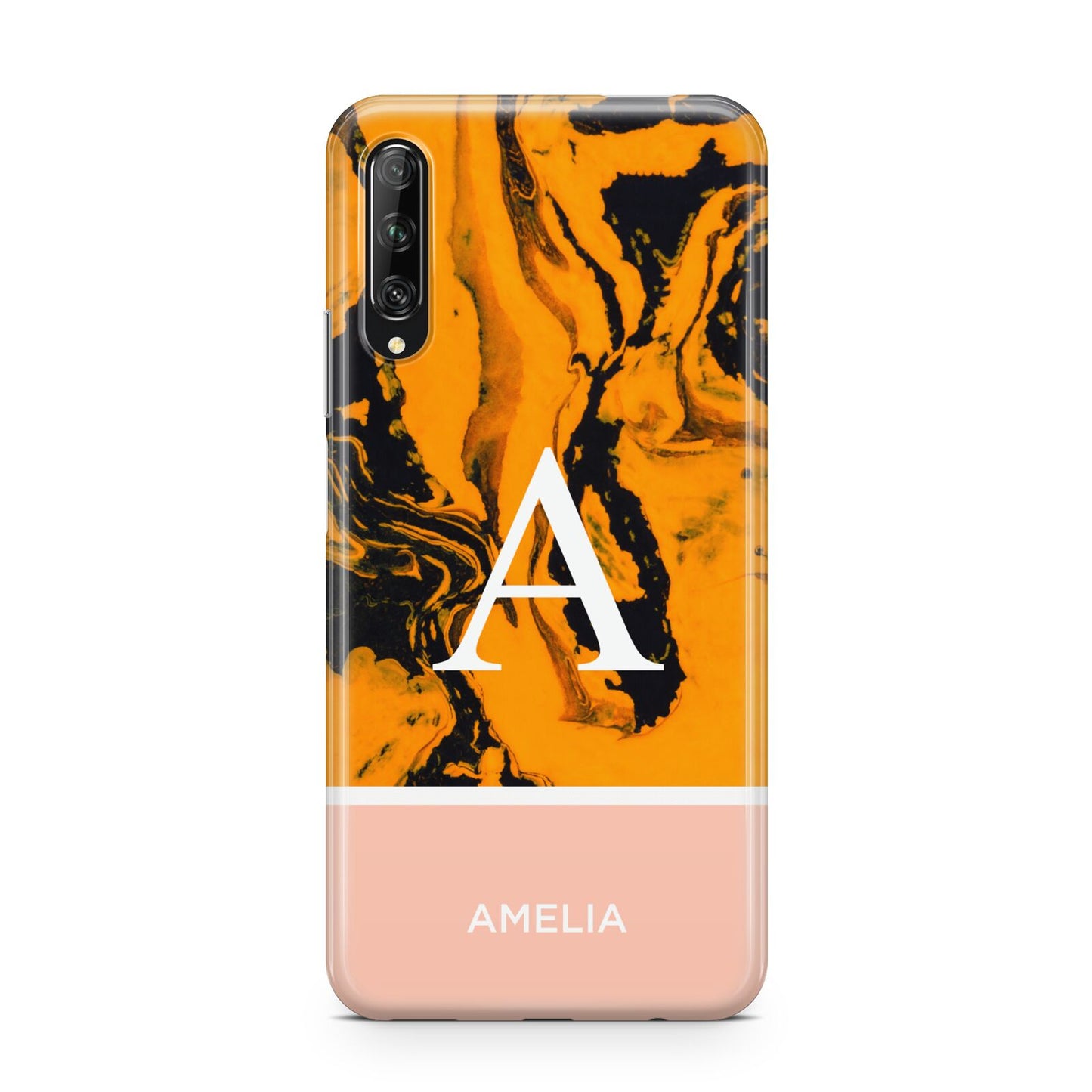 Orange Marble Personalised Huawei P Smart Pro 2019