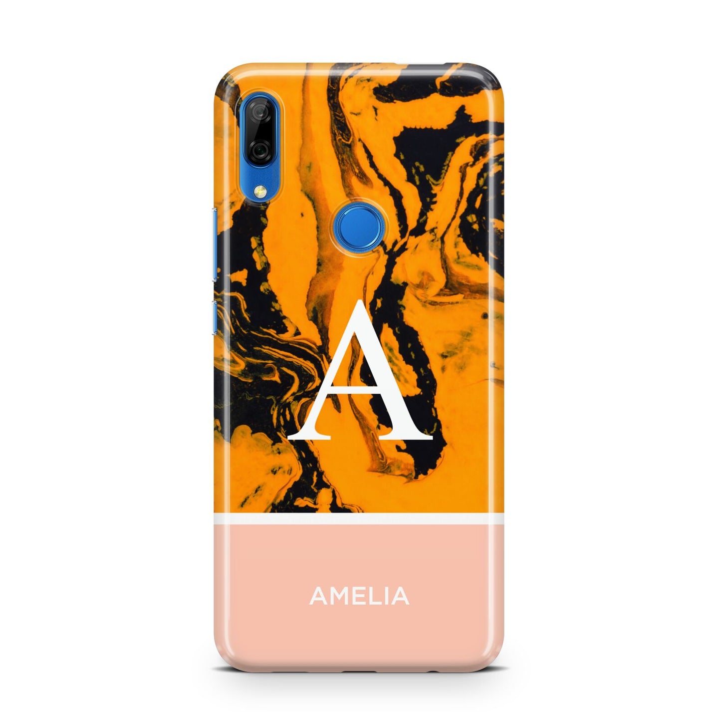 Orange Marble Personalised Huawei P Smart Z