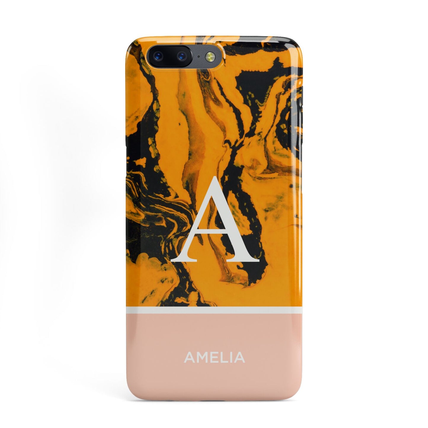 Orange Marble Personalised OnePlus Case