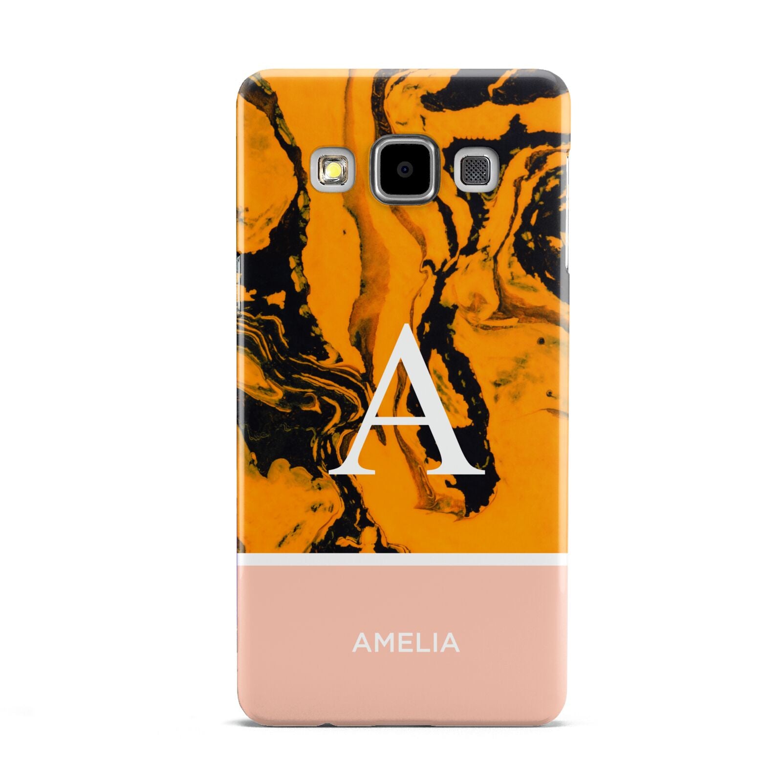 Orange Marble Personalised Samsung Galaxy A5 Case