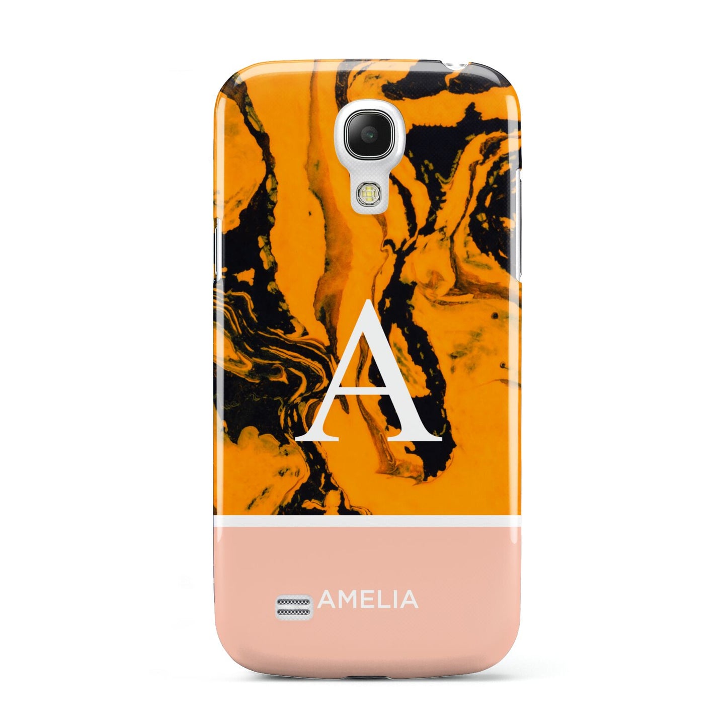 Orange Marble Personalised Samsung Galaxy S4 Mini Case