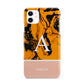 Orange Marble Personalised iPhone 11 3D Snap Case