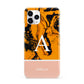 Orange Marble Personalised iPhone 11 Pro 3D Snap Case