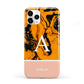 Orange Marble Personalised iPhone 11 Pro 3D Tough Case