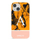 Orange Marble Personalised iPhone 13 Mini Full Wrap 3D Snap Case