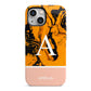 Orange Marble Personalised iPhone 13 Mini Full Wrap 3D Tough Case