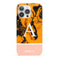 Orange Marble Personalised iPhone 13 Pro Full Wrap 3D Snap Case