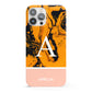 Orange Marble Personalised iPhone 13 Pro Max Full Wrap 3D Snap Case