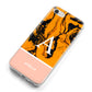Orange Marble Personalised iPhone 8 Bumper Case on Silver iPhone Alternative Image