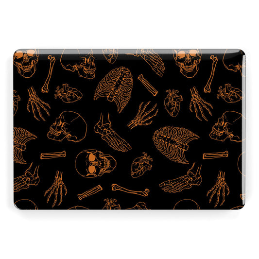 Orange Skeleton Illustrations Apple MacBook Case