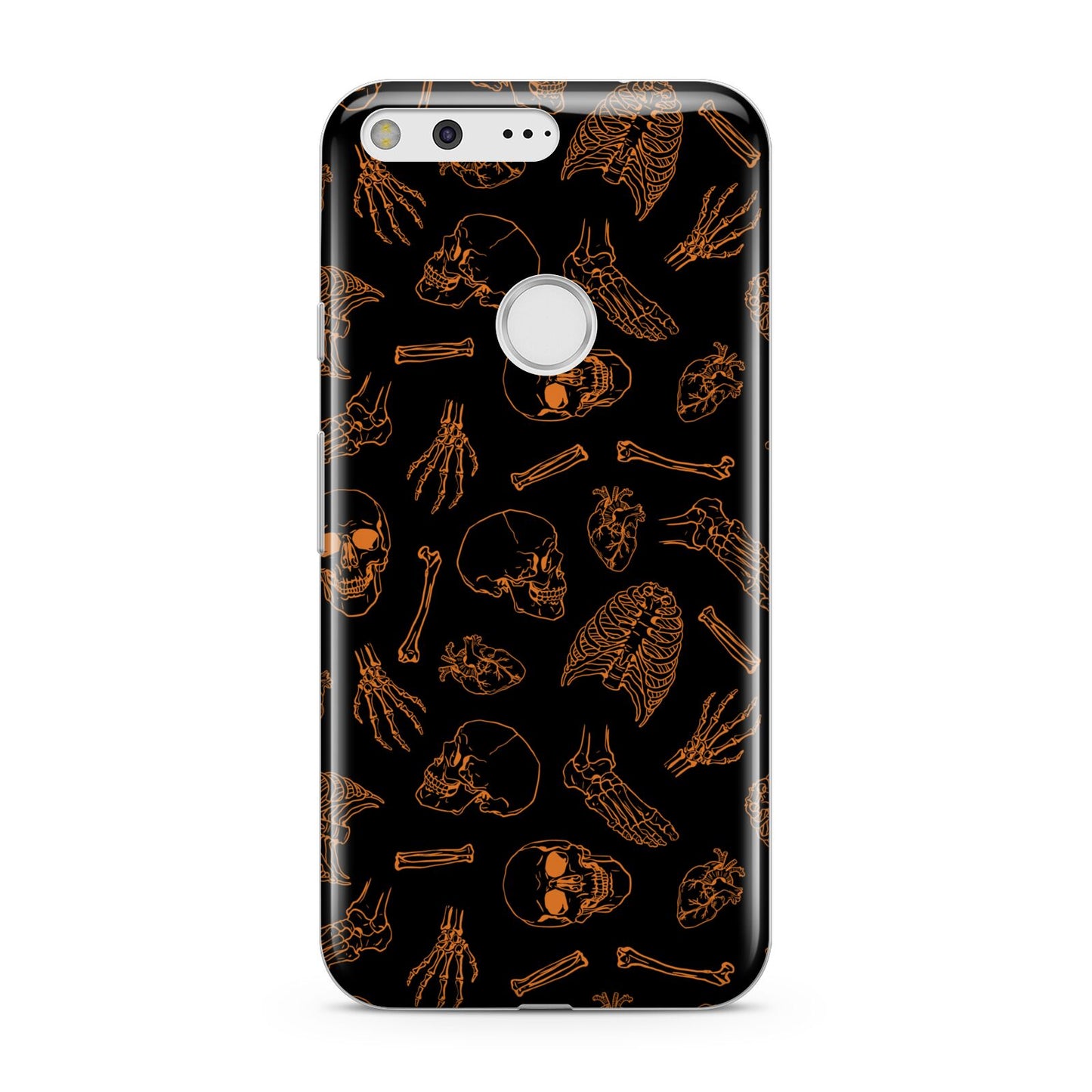 Orange Skeleton Illustrations Google Pixel Case