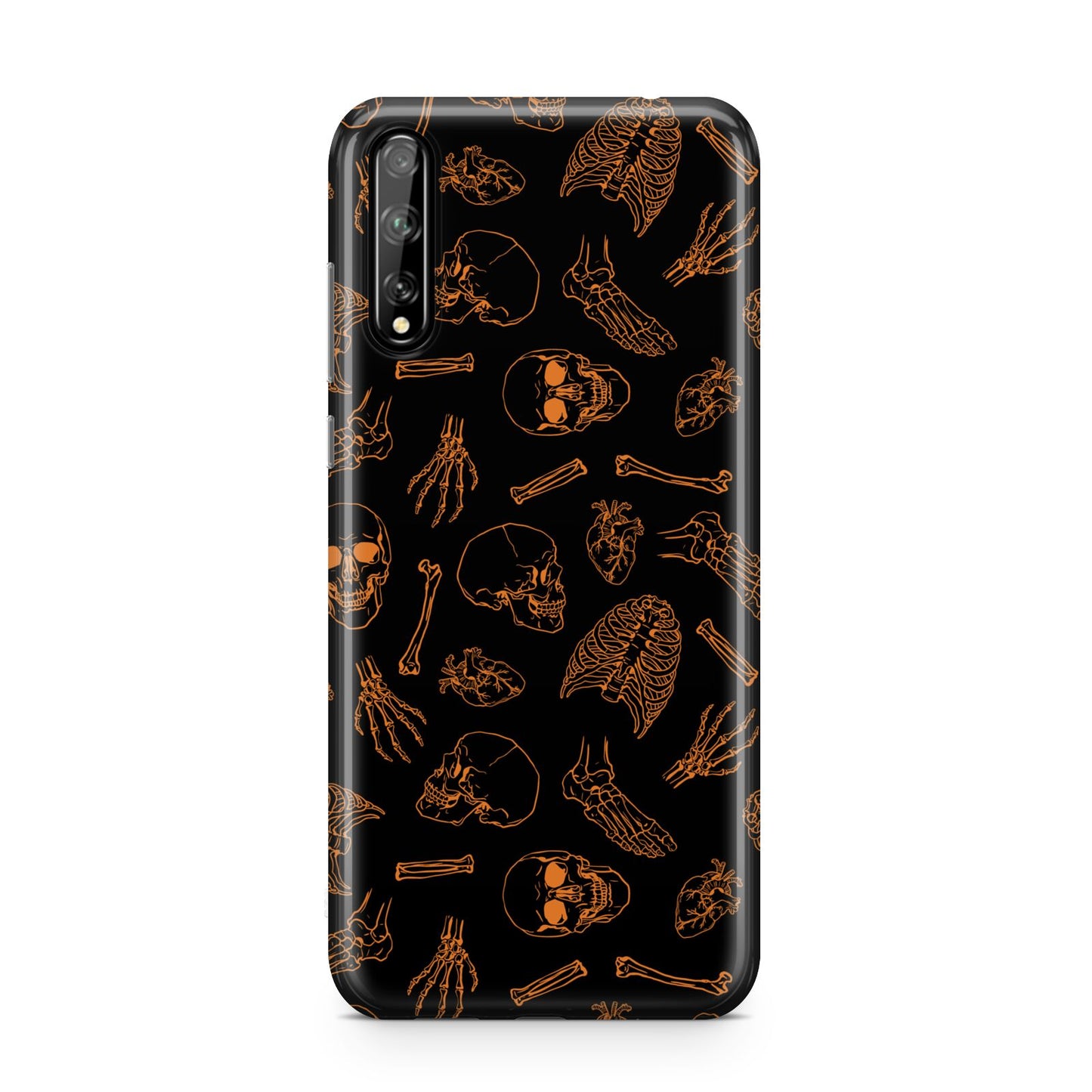 Orange Skeleton Illustrations Huawei Enjoy 10s Phone Case