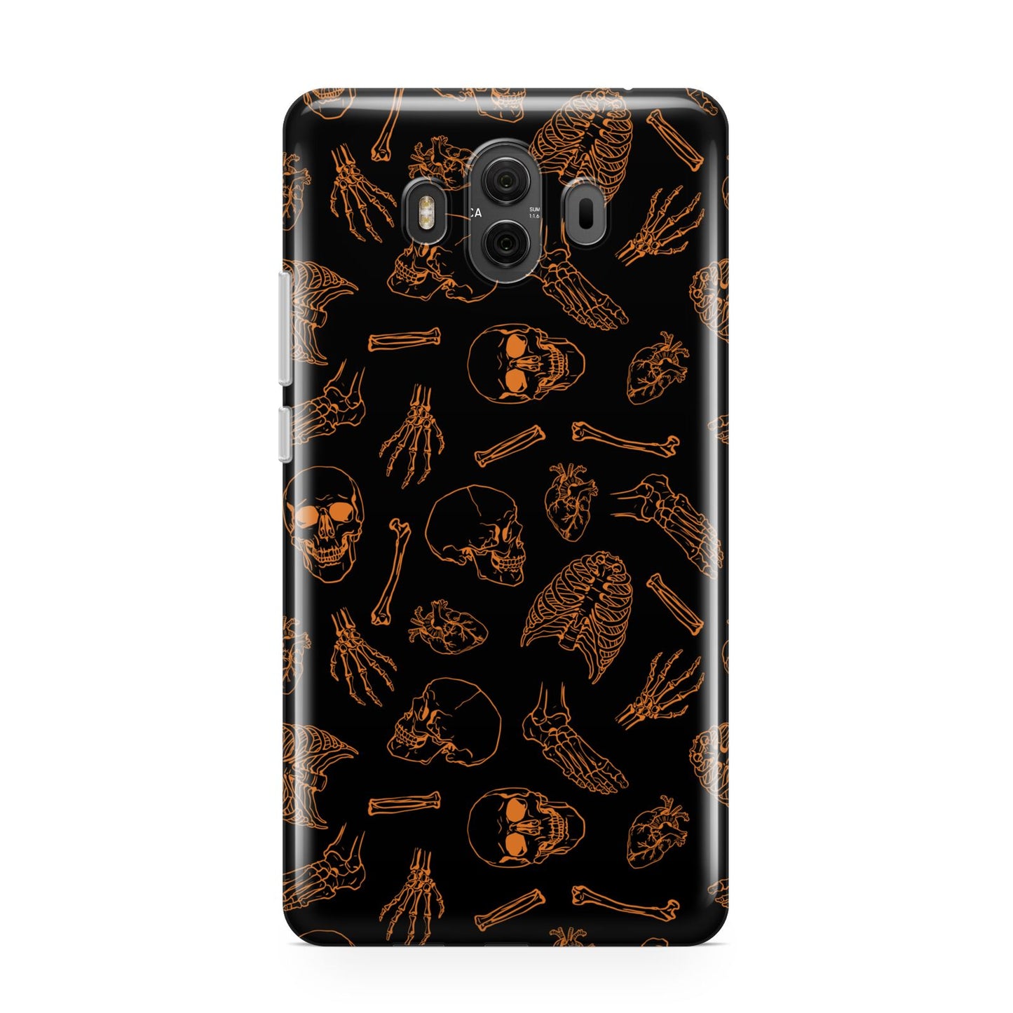 Orange Skeleton Illustrations Huawei Mate 10 Protective Phone Case