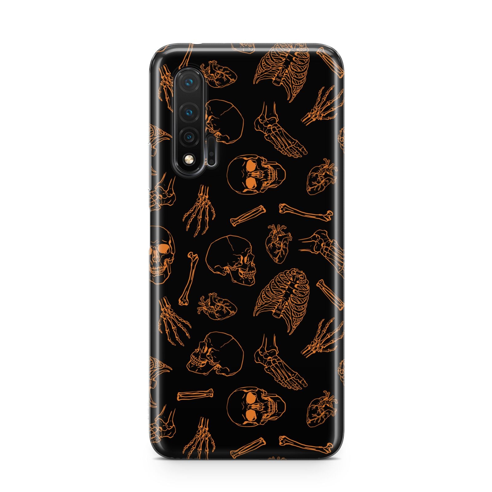 Orange Skeleton Illustrations Huawei Nova 6 Phone Case