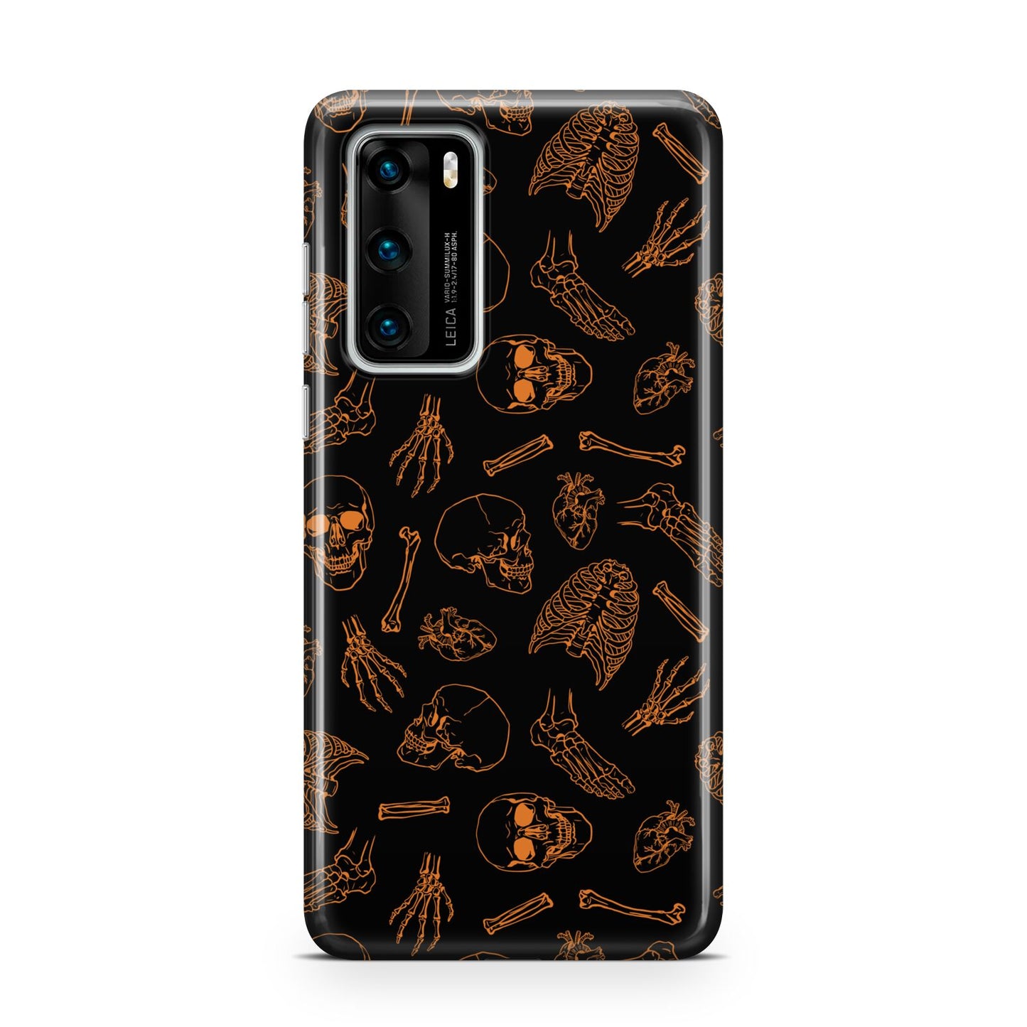 Orange Skeleton Illustrations Huawei P40 Phone Case