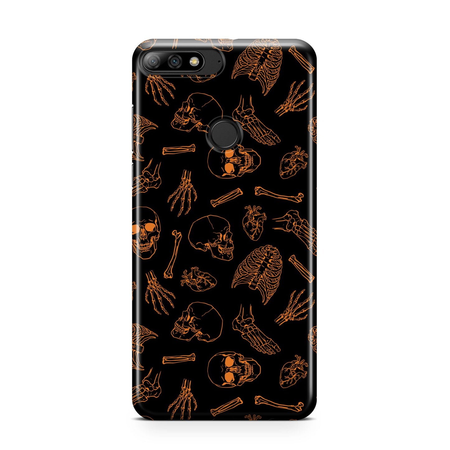 Orange Skeleton Illustrations Huawei Y7 2018