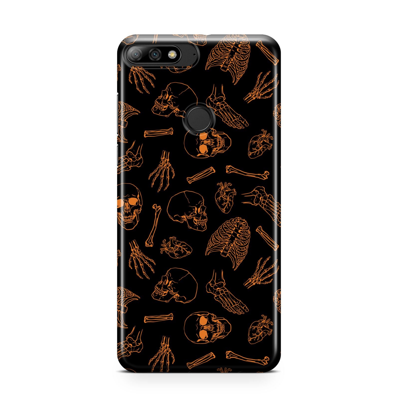 Orange Skeleton Illustrations Huawei Y7 2018