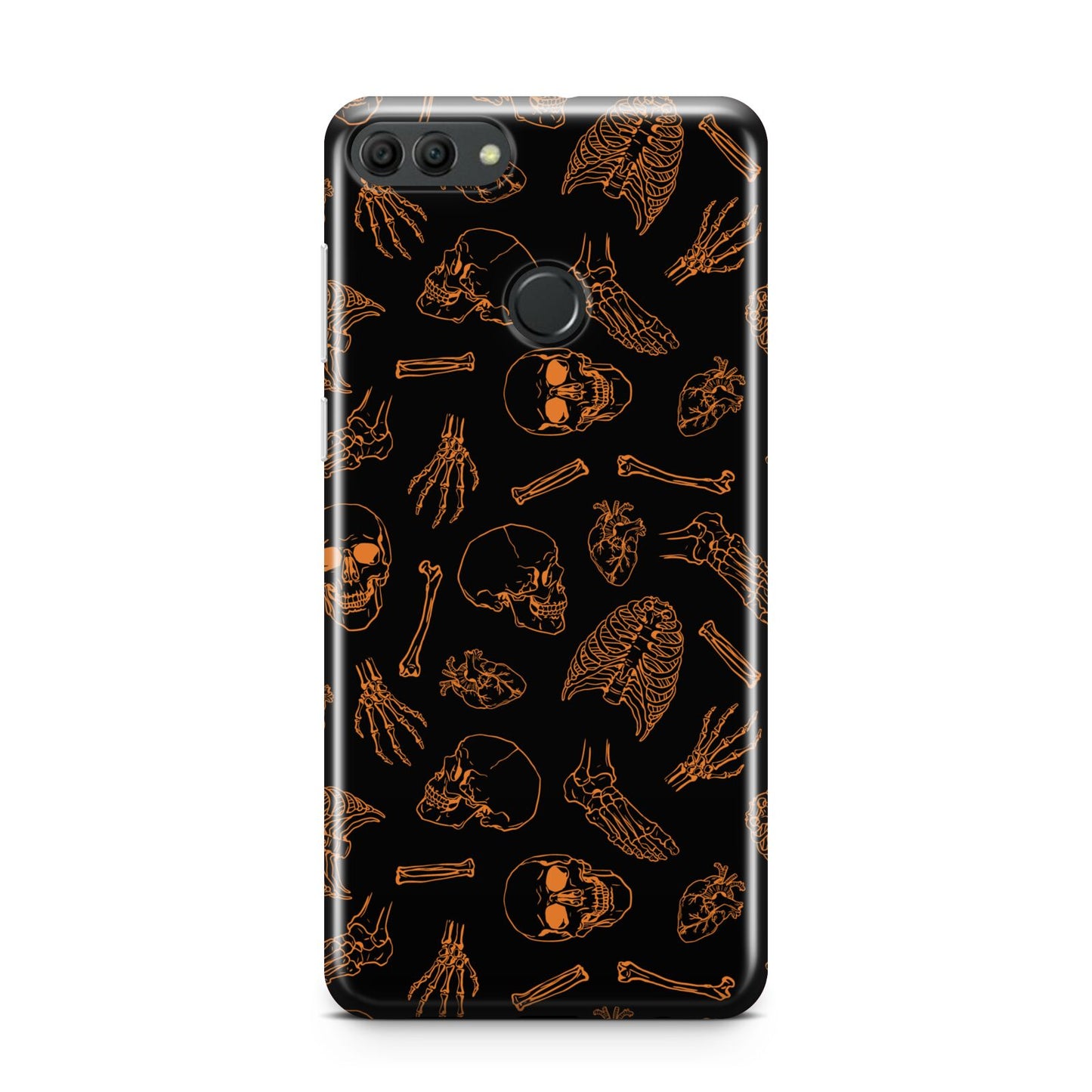 Orange Skeleton Illustrations Huawei Y9 2018