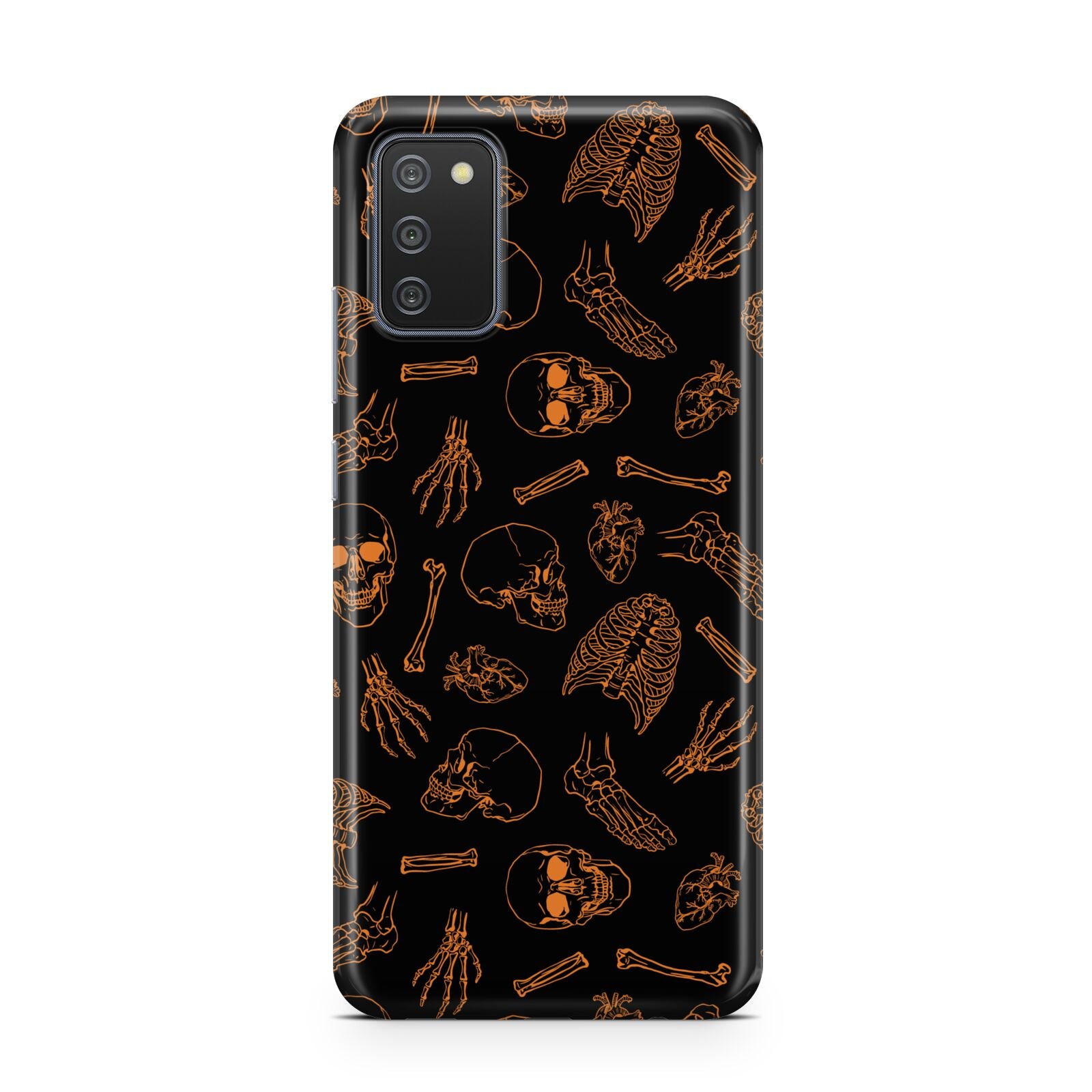 Orange Skeleton Illustrations Samsung A02s Case