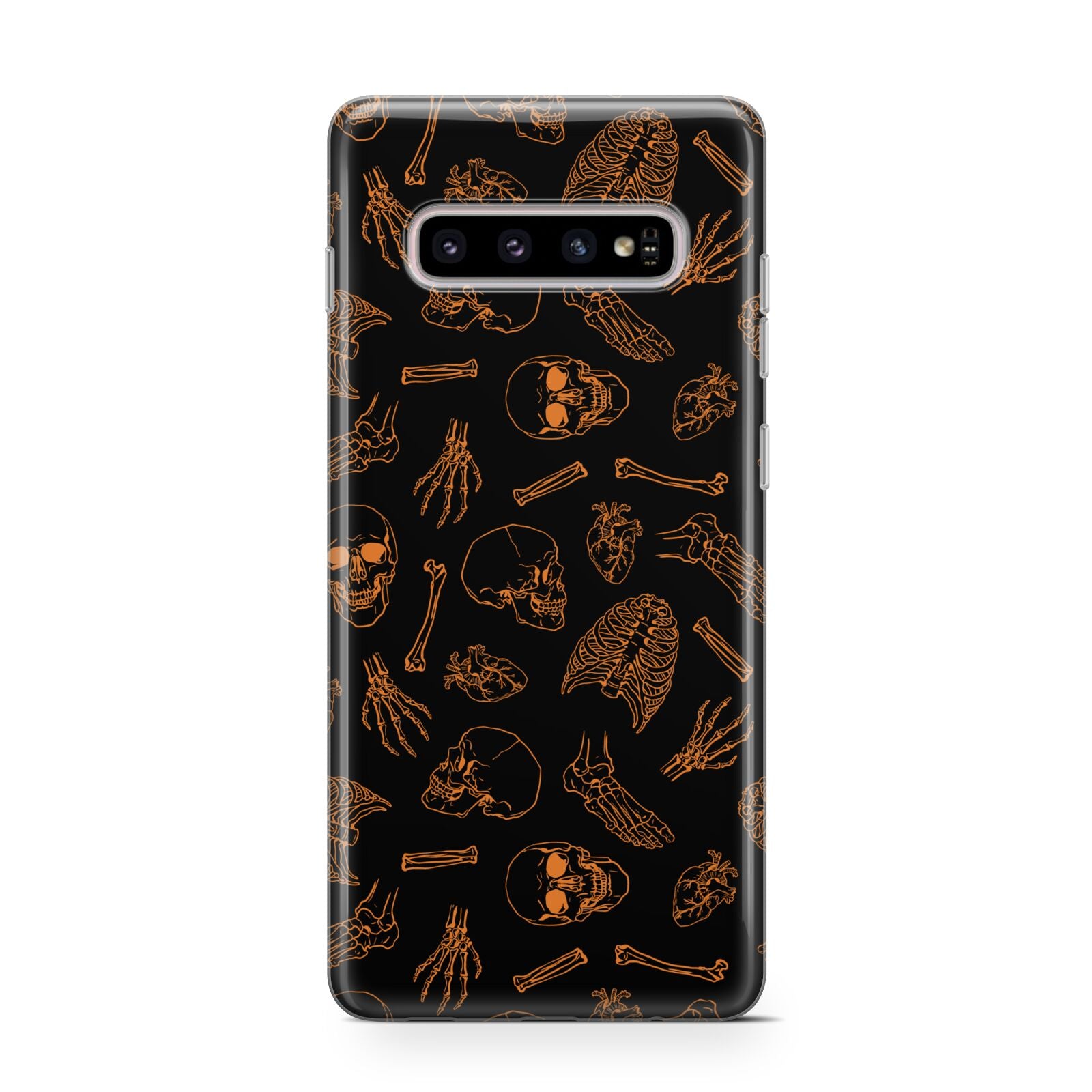 Orange Skeleton Illustrations Samsung Galaxy S10 Case