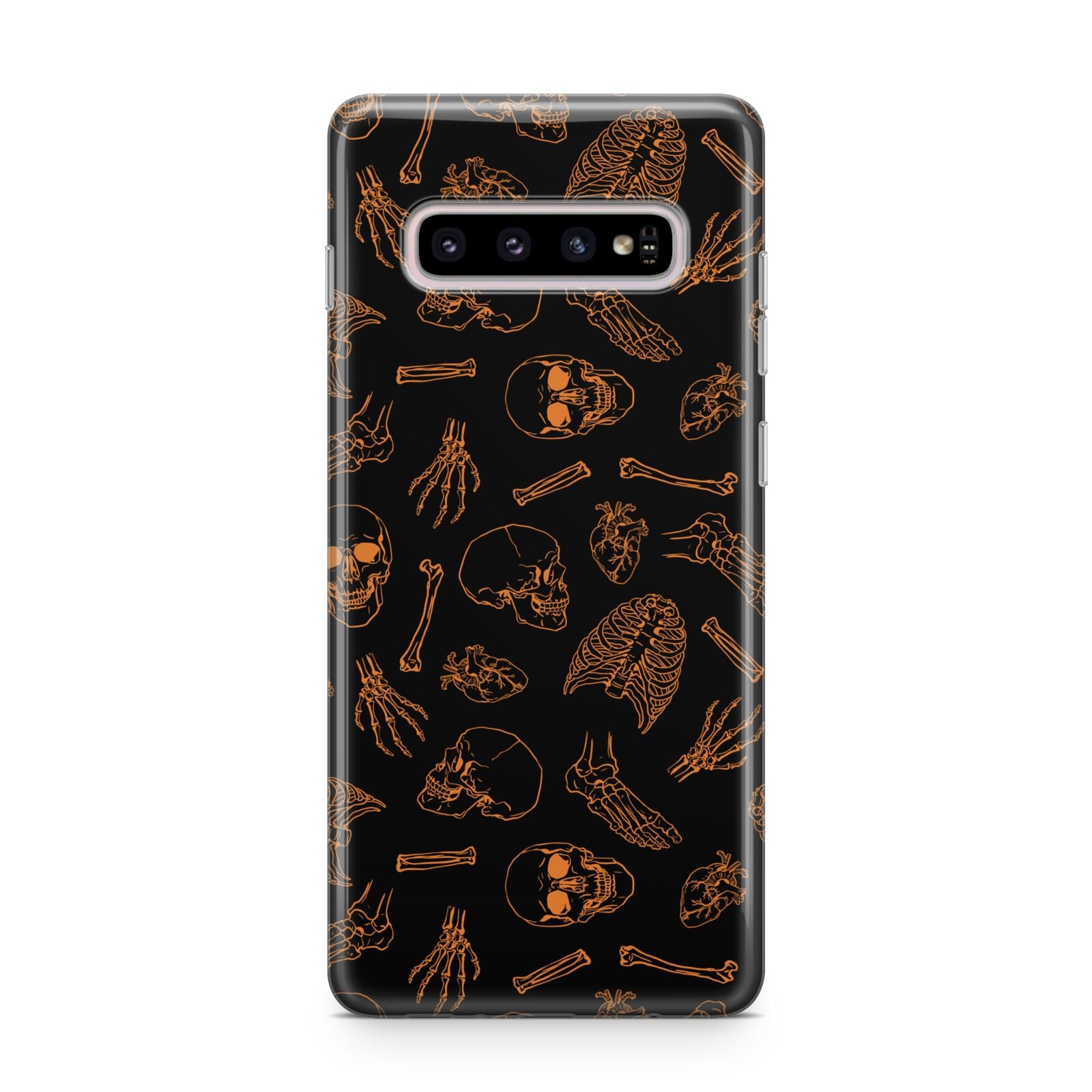 Orange Skeleton Illustrations Samsung Galaxy S10 Plus Case