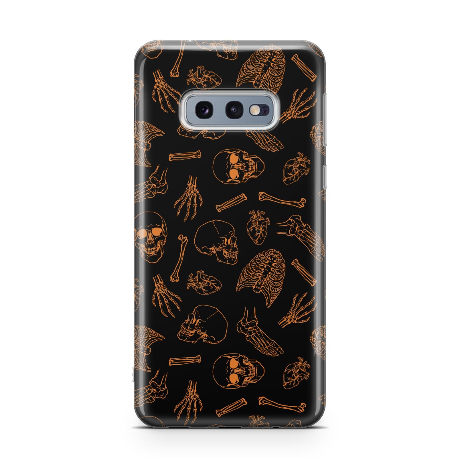 Orange Skeleton Illustrations Samsung Galaxy S10E Case