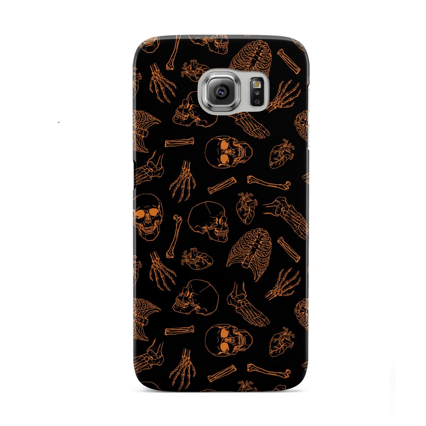 Orange Skeleton Illustrations Samsung Galaxy S6 Case