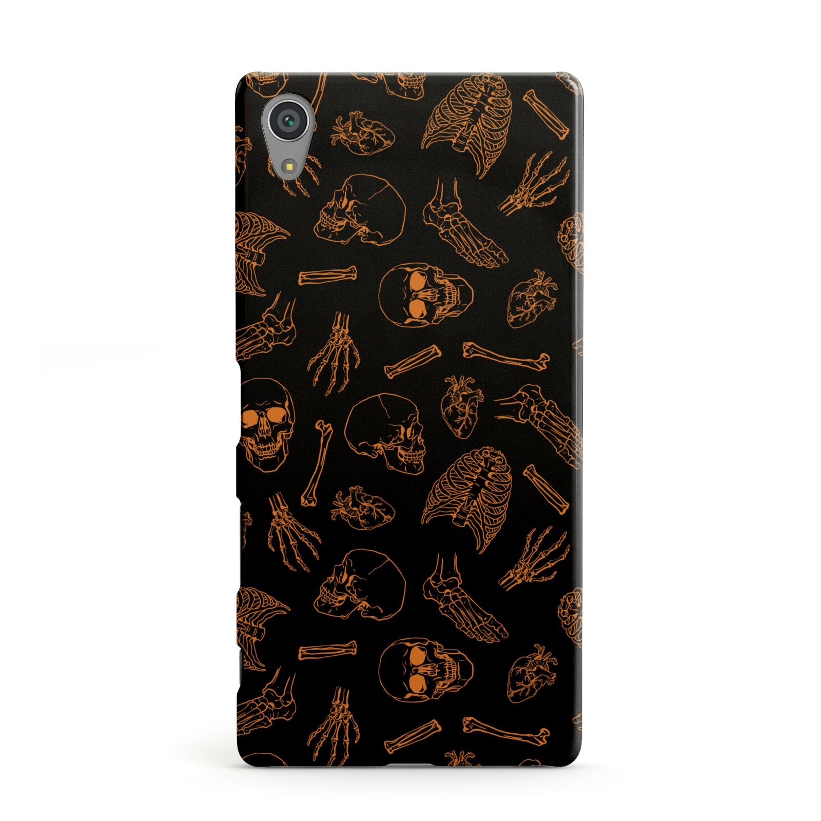 Orange Skeleton Illustrations Sony Xperia Case