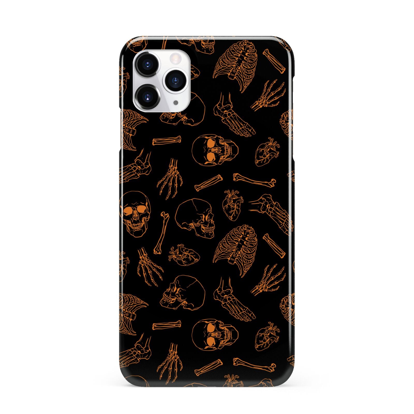 Orange Skeleton Illustrations iPhone 11 Pro Max 3D Snap Case