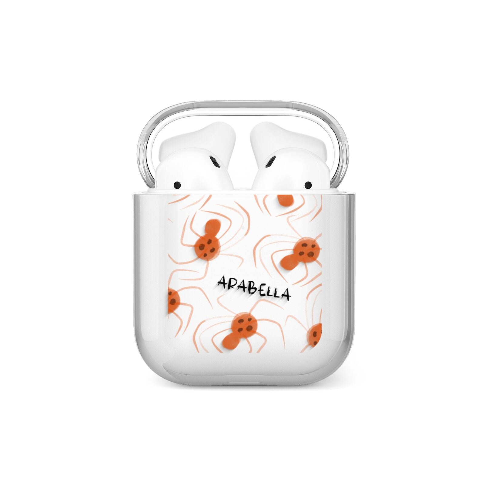 Orange Spiders Personalised AirPods Case